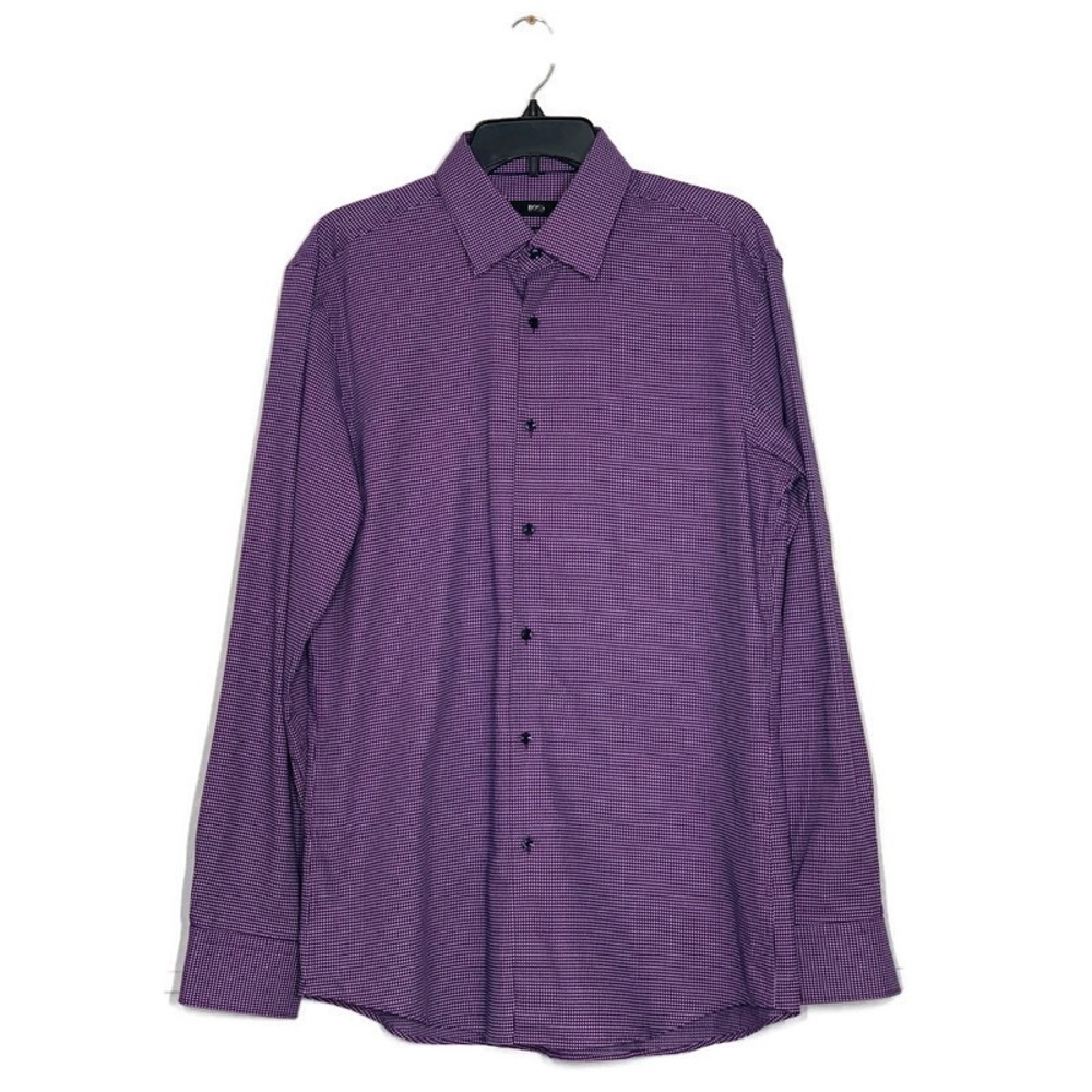Boss by Hugo Boss Geometric Print Slim Fit Dress Shirt in Purple